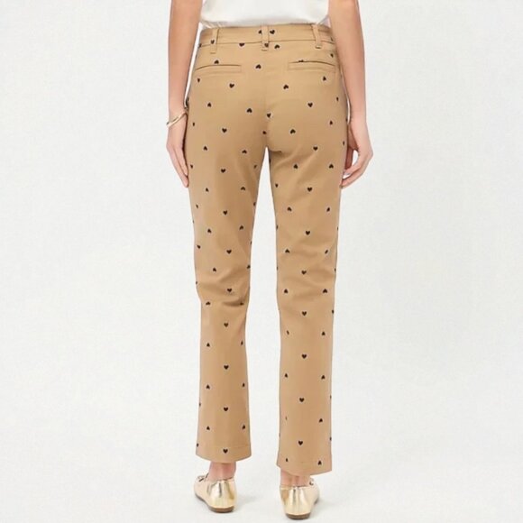 J.Crew Printed high-rise girlfriend chino pant Size 4 Petite - Picture 3 of 13
